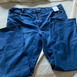 Navy blue bootcut jeans